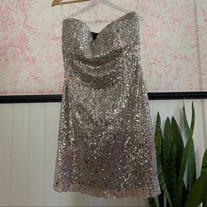 Sparkle tube top cocktail dress